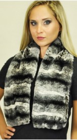 Rex-Chinchilla fur scarf
